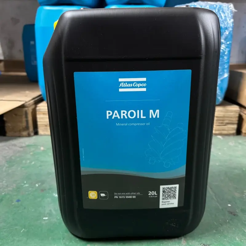 Atlas Copco Oil 1615594800 Paroil M Bealaidh Mianra le haghaidh Comhbhrúiteoirí Iniompartha Fíor