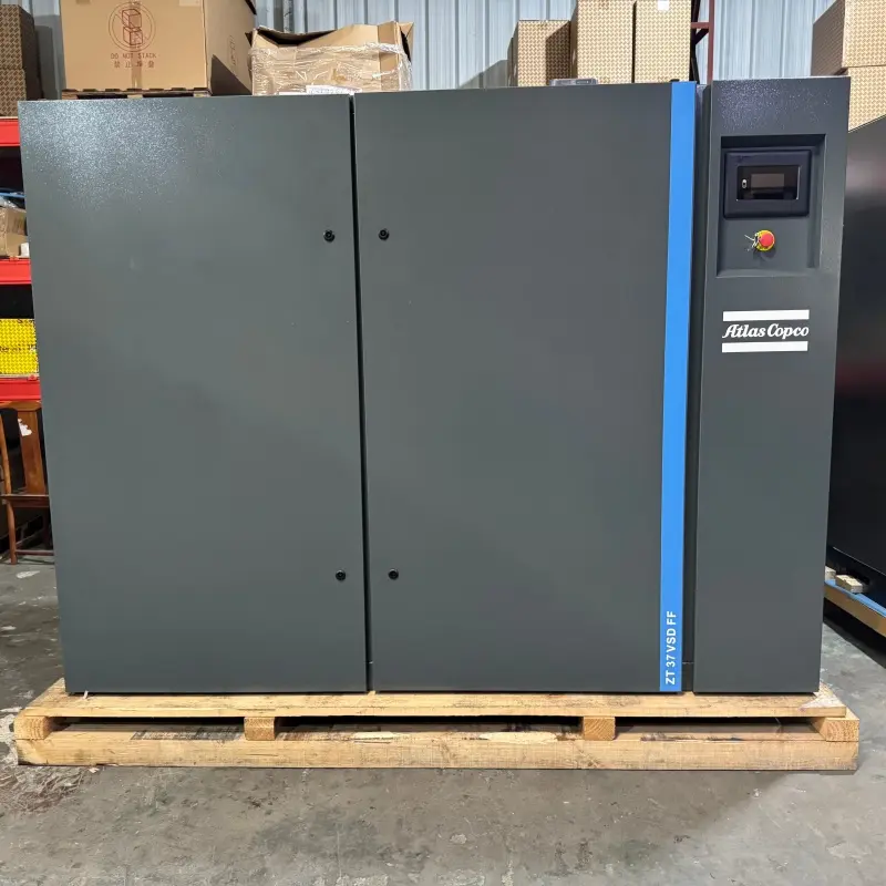 Atlas Copco ZT 37 VSD FF Comhbhrúiteoir Scriú Ola In Aisce 37KW 50HP Triomadóir Aicme 0 Fíor